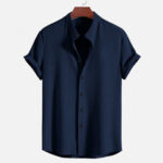 Short Sleeve Loose Shirt Top Summer Mens Clothing - Image 7