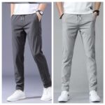 Drawstring Trousers Thin Casual Pants Korean Version Loose Straight Sweatpants Mens Clothing - Image 10