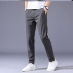 Drawstring Trousers Thin Casual Pants Korean Version Loose Straight Sweatpants Mens Clothing - Image 8