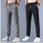 Drawstring Trousers Thin Casual Pants Korean Version Loose Straight Sweatpants Mens Clothing - Image 7