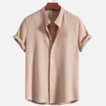 Short Sleeve Loose Shirt Top Summer Mens Clothing - Image 9
