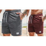Lace-up Drawstring Shorts Summer Corduroy Sports Short Pants Mens Clothing - Image 2