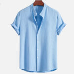 Short Sleeve Loose Shirt Top Summer Mens Clothing - Image 3