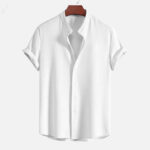 Short Sleeve Loose Shirt Top Summer Mens Clothing - Image 2